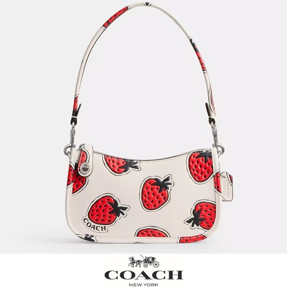 Coach Handbags - 🍓 Coach Swinger Bag 20 With Strawberry Print